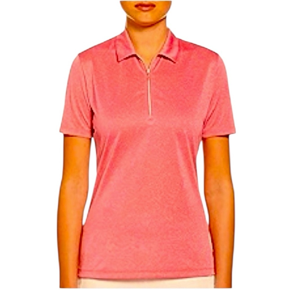 Callaway Womens Opti Dri Short Sleeve Heather 1/4 Zip Golf Polo Top, Size M